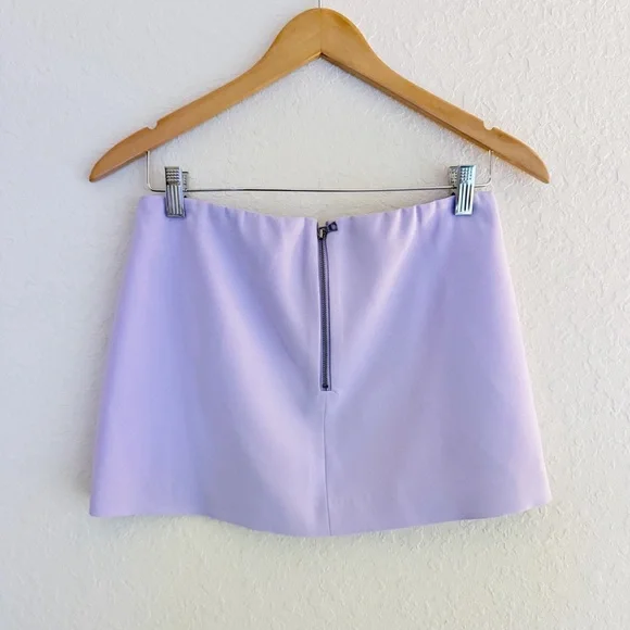 Alice + Olivia Lavender Lila Crossover Mini Skirt Size 4 - Picture 5 of 5